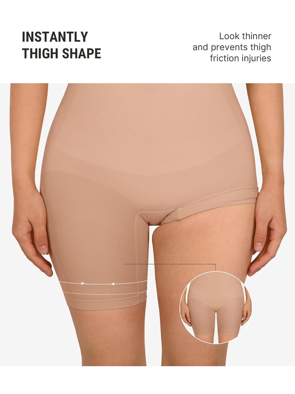 Full Coverage Nude Shaping Bodysuit with Adjustable Straps - Picture 4 of 5